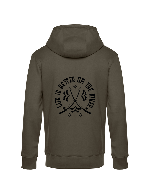 Zip-Hoodie Herren "Life is better on the river"