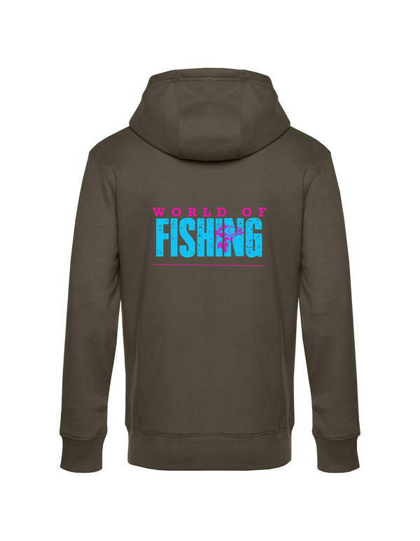 Zip-Hoodie Herren "World of Fishing" - Zander