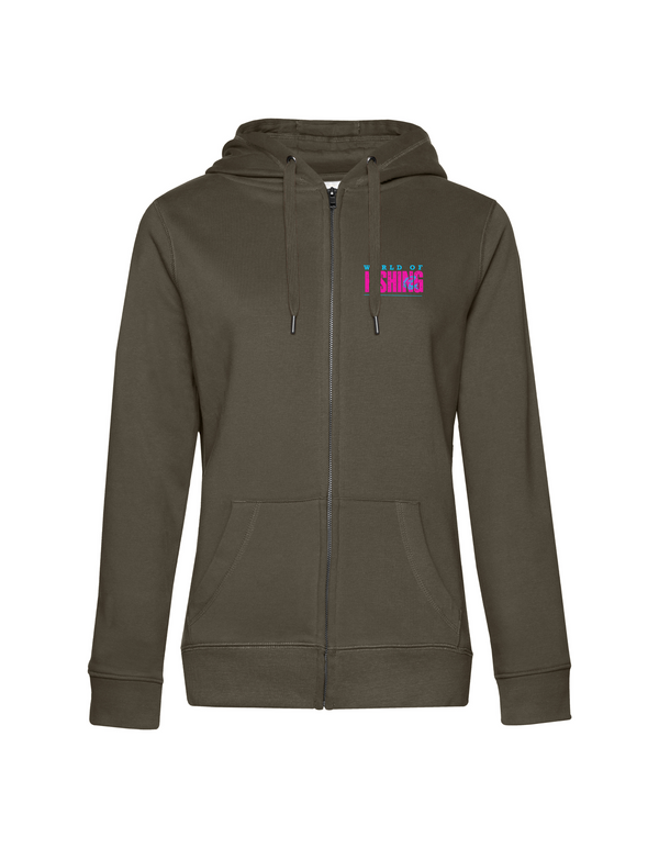 Zip-Hoodie Damen "World of Fishing" - Wels