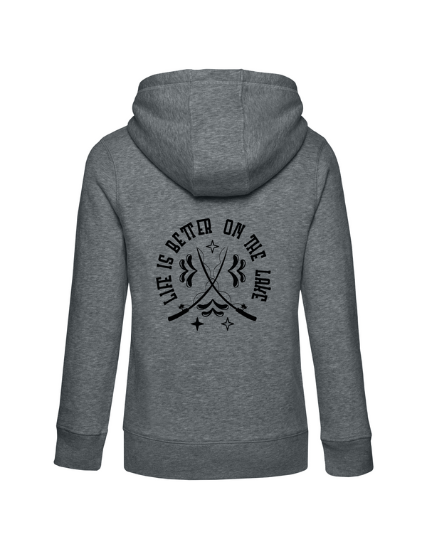 Zip-Hoodie Damen "Life is better on the lake"