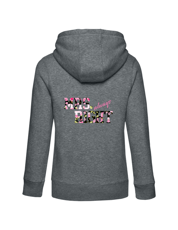 Zip-Hoodie Damen "Mrs. (always) Right"