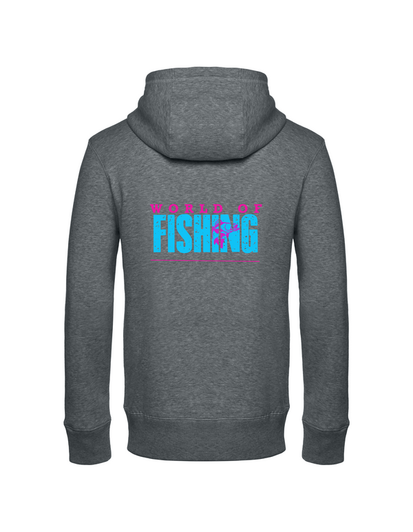 Zip-Hoodie Herren "World of Fishing" - Zander