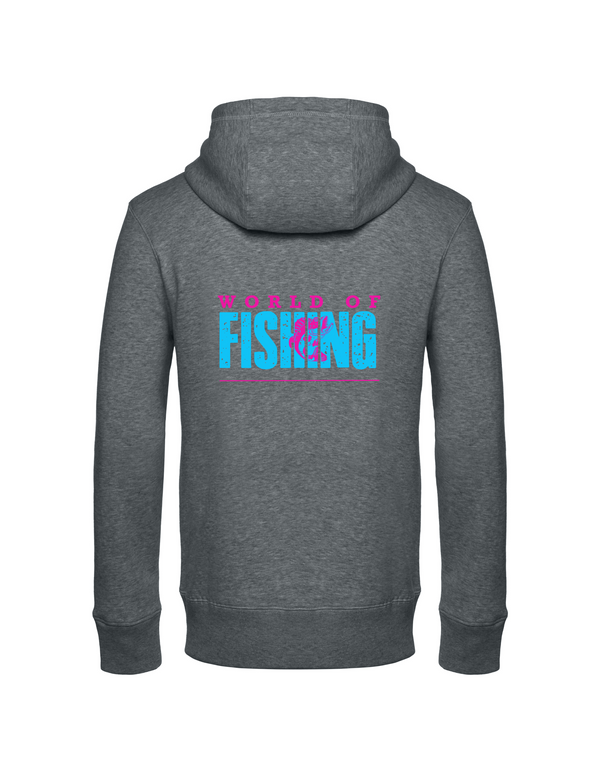 Zip-Hoodie Herren "World of Fishing" - Barsch