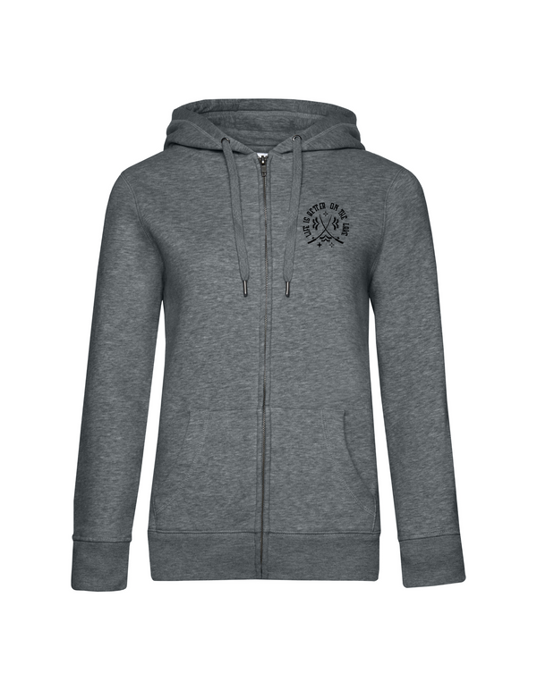 Zip-Hoodie Damen "Life is better on the lake"