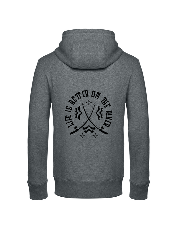 Zip-Hoodie Herren "Life is better on the river"