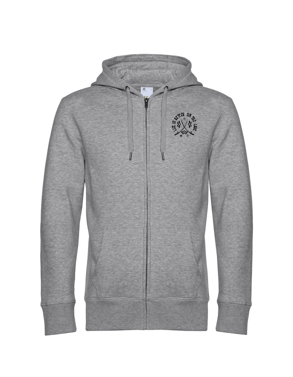 Zip-Hoodie Herren "Life is better on the lake"