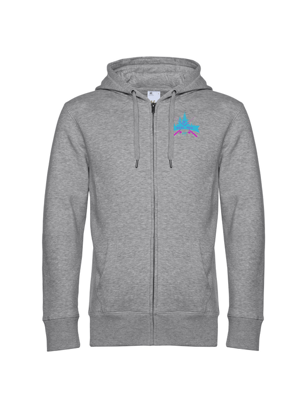 Zip-Hoodie Herren "Real men fish" - Zander