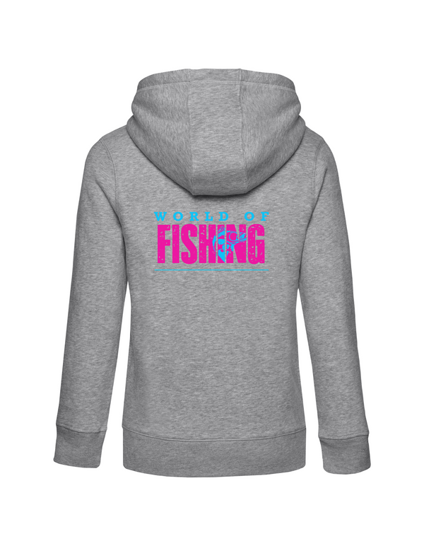 Zip-Hoodie Damen "World of Fishing" - Zander