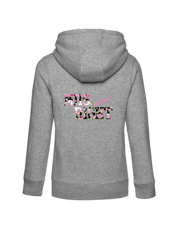 Zip-Hoodie Damen "Mrs. (always) Right"