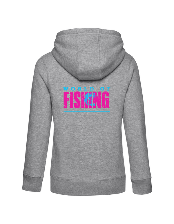 Zip-Hoodie Damen "World of Fishing" - Barsch