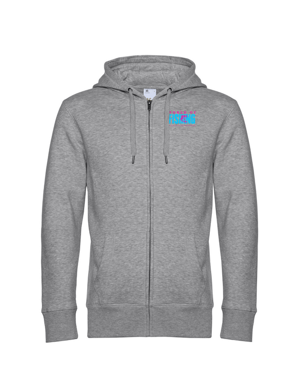 Zip-Hoodie Herren "World of Fishing" - Barsch