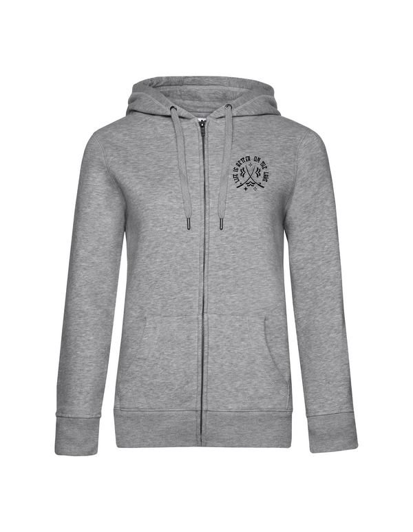 Zip-Hoodie Damen "Life is better on the lake"