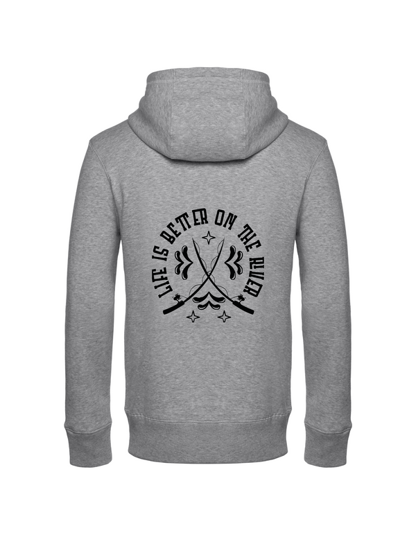 Zip-Hoodie Herren "Life is better on the river"