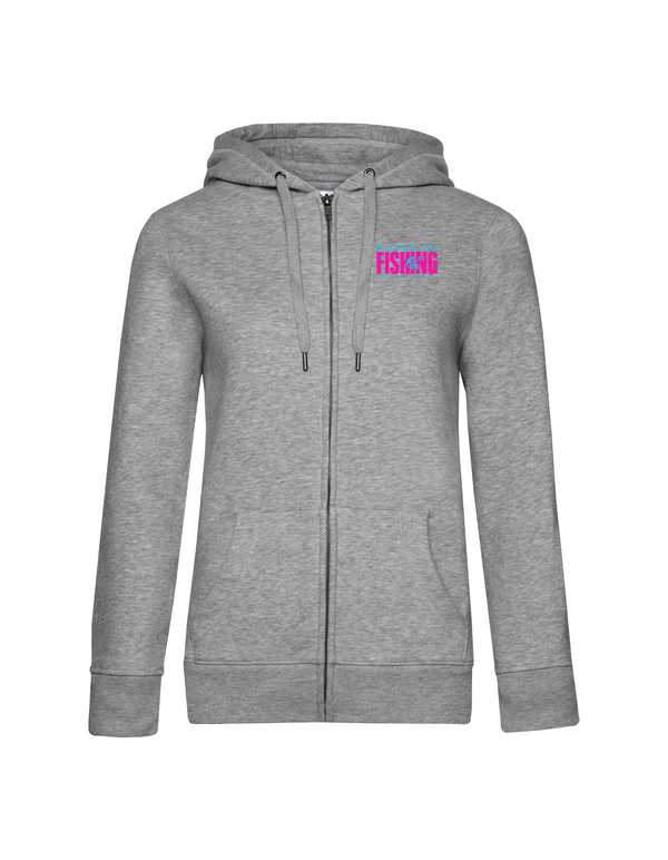 Zip-Hoodie Damen "World of Fishing" - Hecht