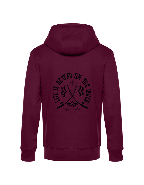 Zip-Hoodie Herren "Life is better on the river"