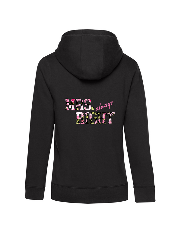 Zip-Hoodie Damen "Mrs. (always) Right"