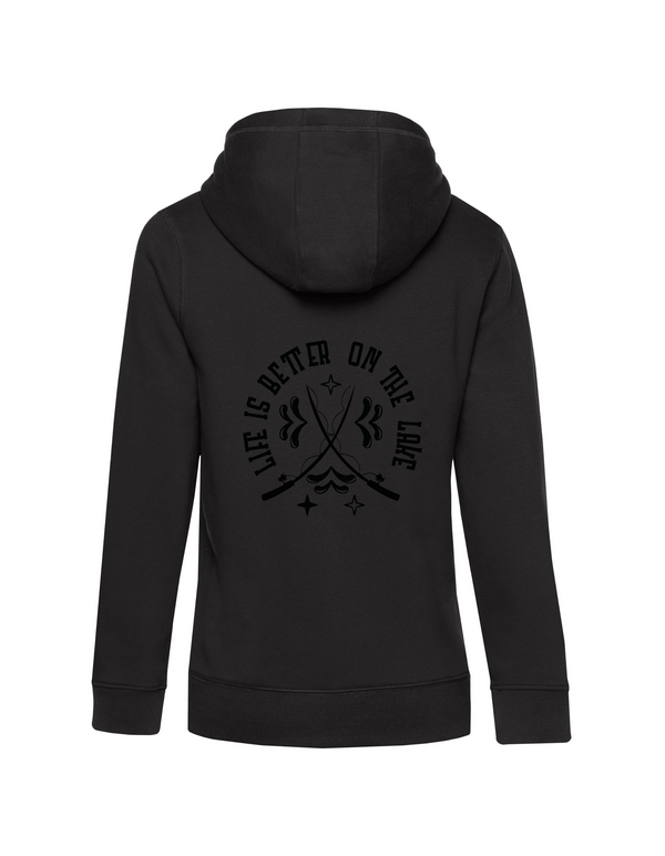 Zip-Hoodie Damen "Life is better on the lake"