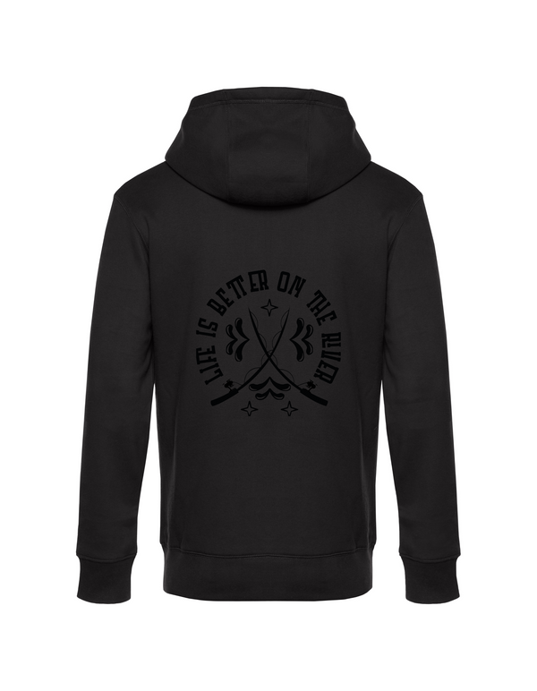 Zip-Hoodie Herren "Life is better on the river"