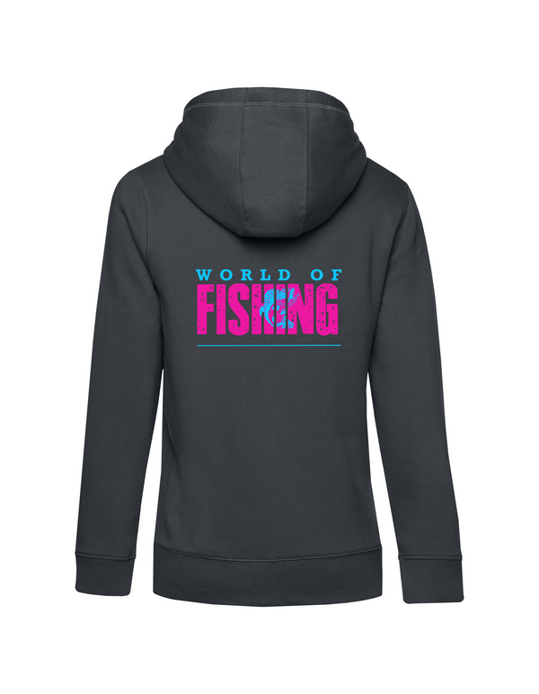 Zip-Hoodie Damen "World of Fishing" - Barsch