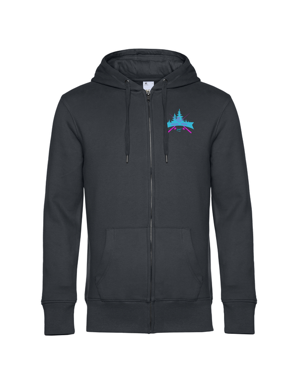 Zip-Hoodie Herren "Real men fish" - Barsch