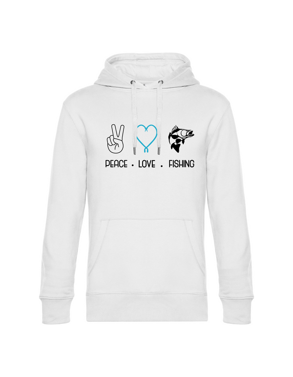 Hoodie Herren "Peace.Love.Fishing" - Zander