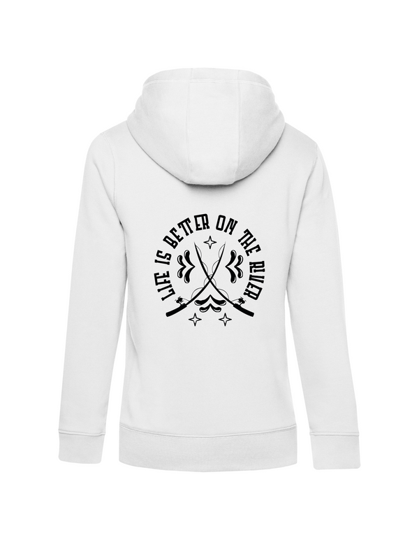 Zip-Hoodie Damen "Life is better on the river"