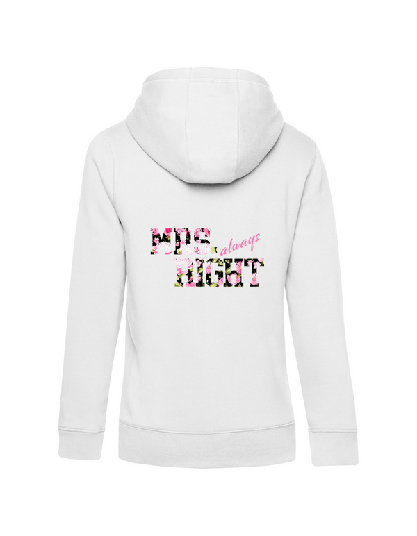 Zip-Hoodie Damen "Mrs. (always) Right"