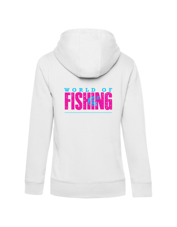 Zip-Hoodie Damen "World of Fishing" - Hecht