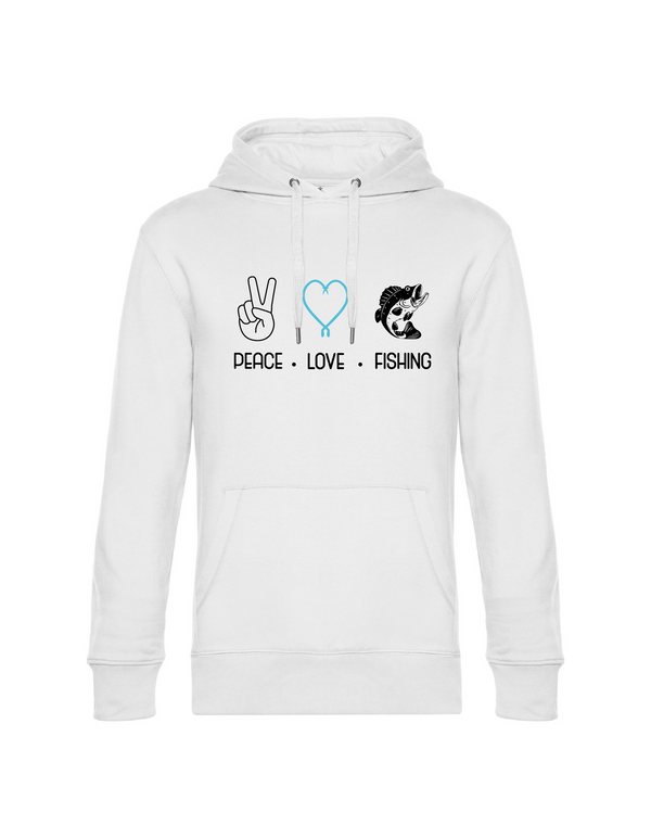 Hoodie Herren "Peace.Love.Fishing" - Barsch