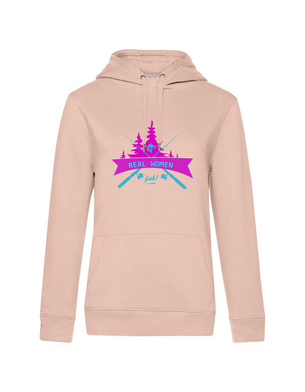 Hoodie Damen "Real women fish" - Karpfen