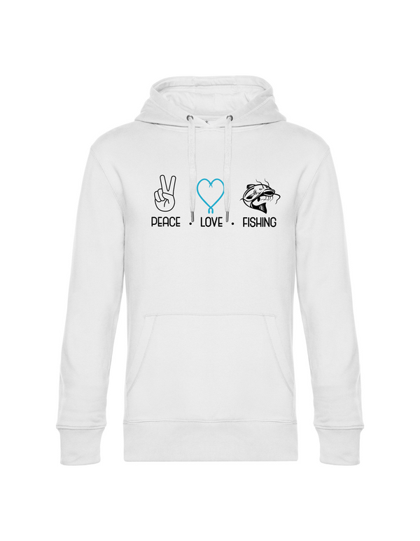 Hoodie Herren "Peace.Love.Fishing" - Wels