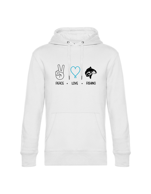 Hoodie Herren "Peace.Love.Fishing" - Karpfen