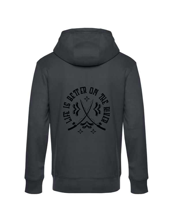 Zip-Hoodie Herren "Life is better on the river"