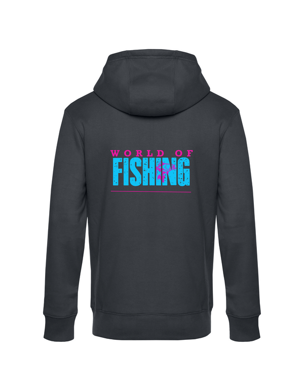 Zip-Hoodie Herren "World of Fishing" - Zander