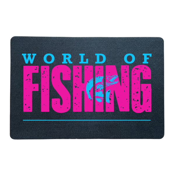 Fußmatte "World of fishing" pink