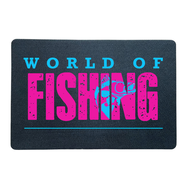 Fußmatte "World of fishing" pink