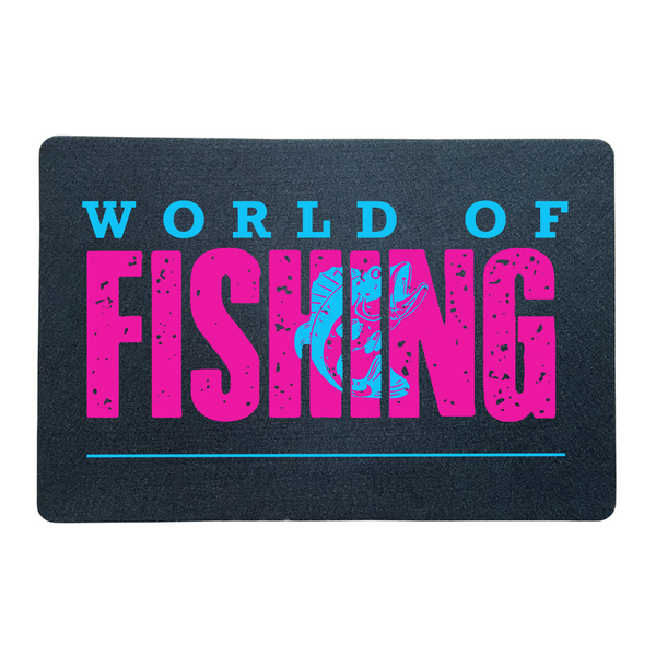 Fußmatte "World of fishing" pink