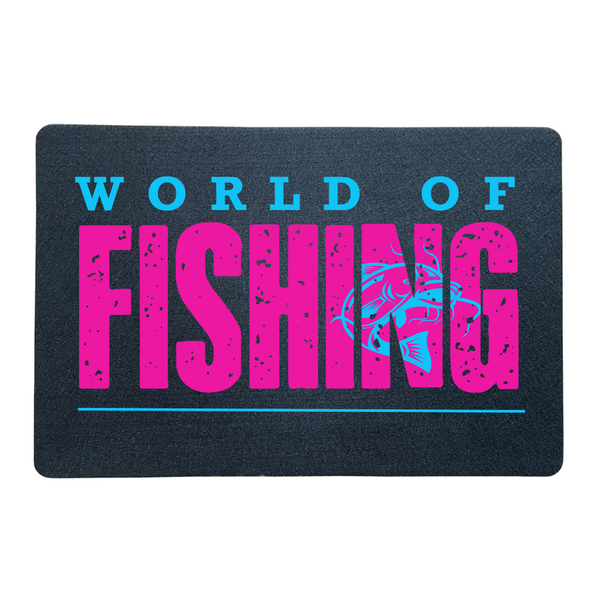 Fußmatte "World of fishing" pink