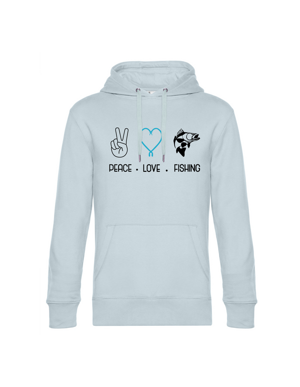 Hoodie Herren "Peace.Love.Fishing" - Zander