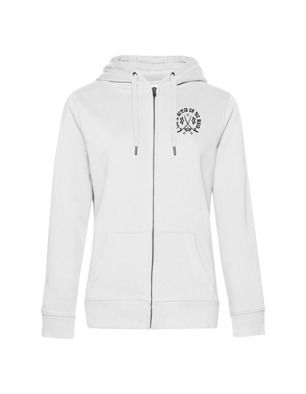 Zip-Hoodie Damen "Life is better on the river"