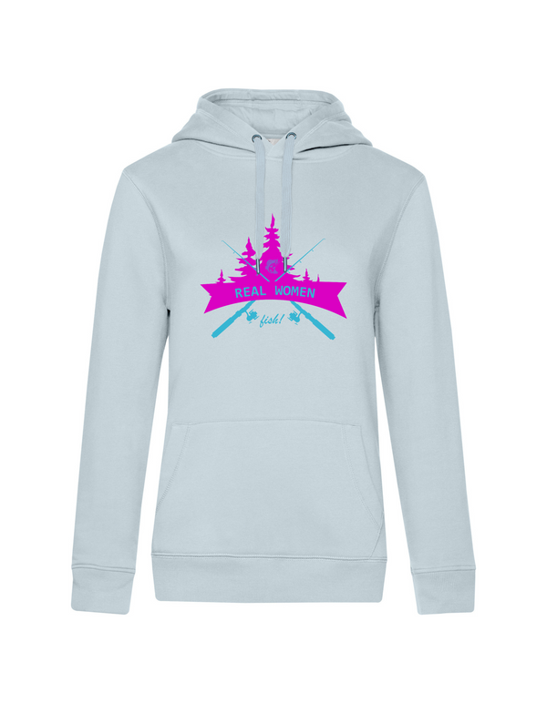 Hoodie Damen "Real women fish" - Barsch