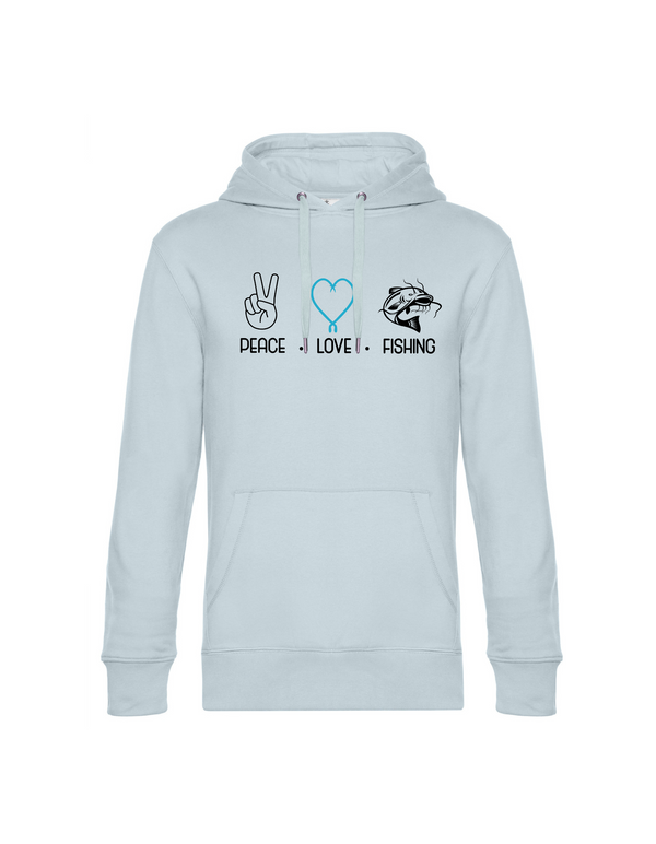 Hoodie Herren "Peace.Love.Fishing" - Wels