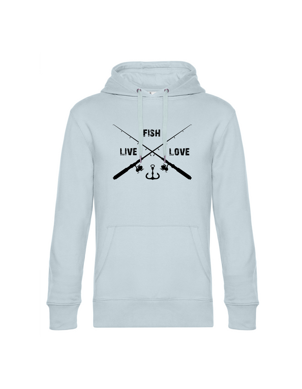 Hoodie men "Live.Love.Fish"