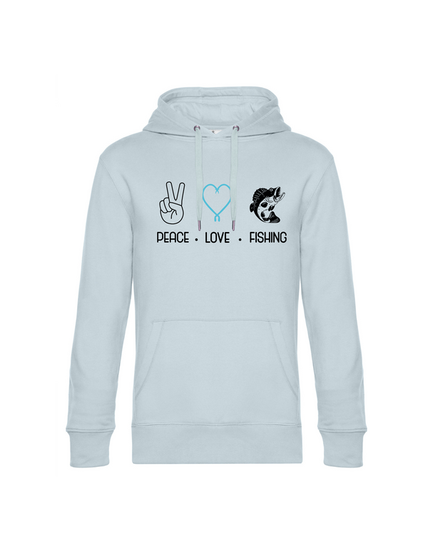 Hoodie Herren "Peace.Love.Fishing" - Barsch