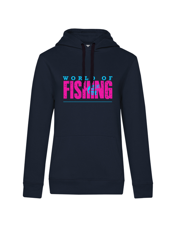 Hoodie Damen "World of Fishing" - Hecht