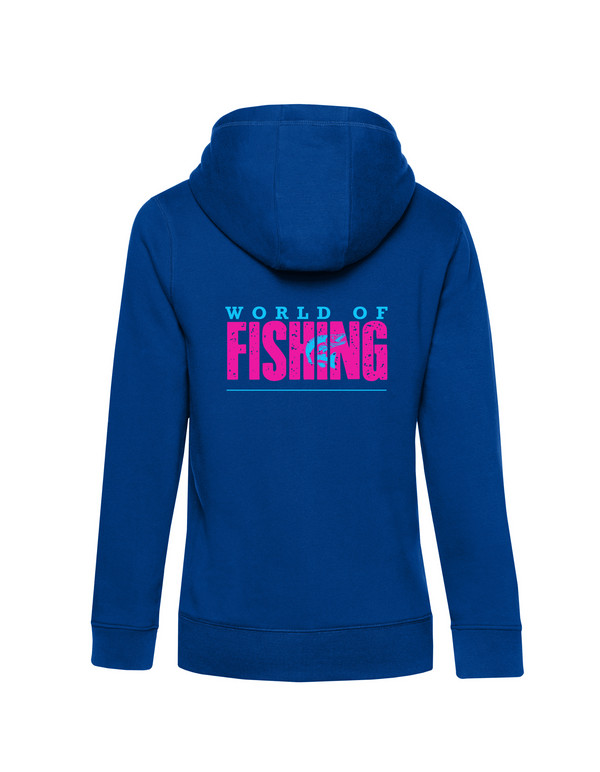 Zip-Hoodie Damen "World of Fishing" - Hecht