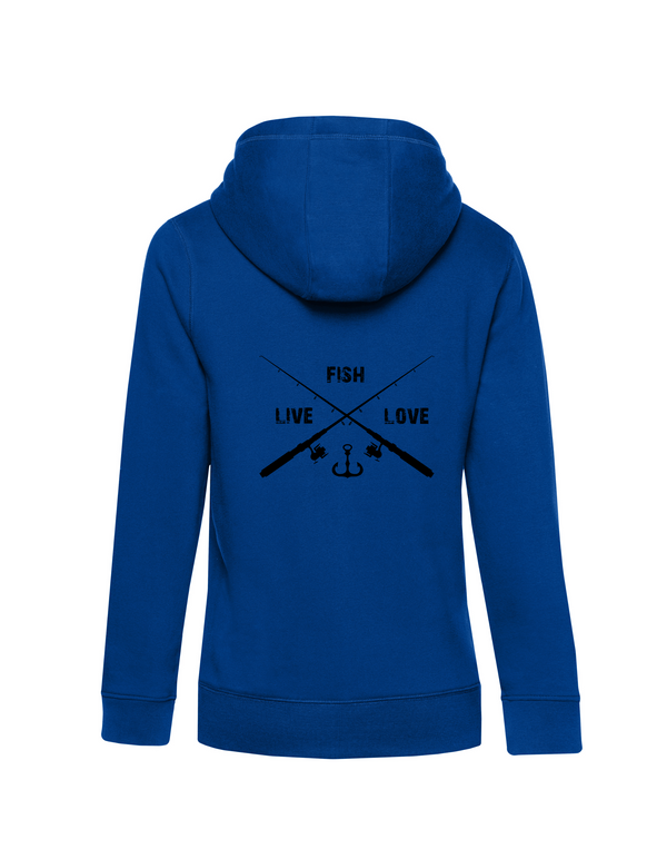 Zip-Hoodie Damen "Live.Love.Fish"