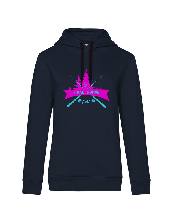 Hoodie Damen "Real women fish" - Zander