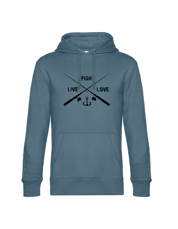 Hoodie men "Live.Love.Fish"