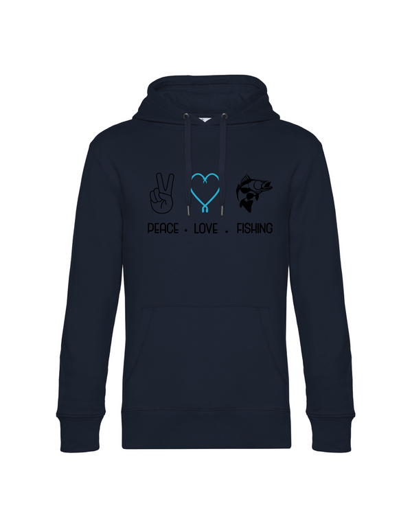 Hoodie Herren "Peace.Love.Fishing" - Zander